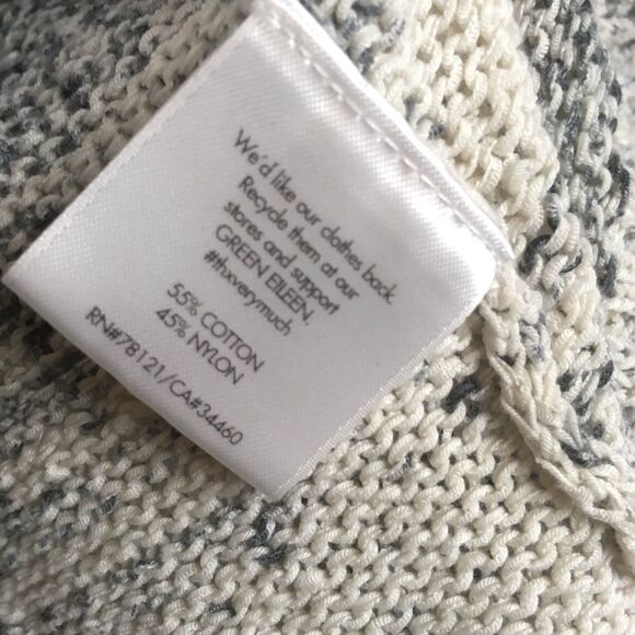 EILEEN Fisher Marled Cotton Knit Slub Sweater - Picture 6 of 8